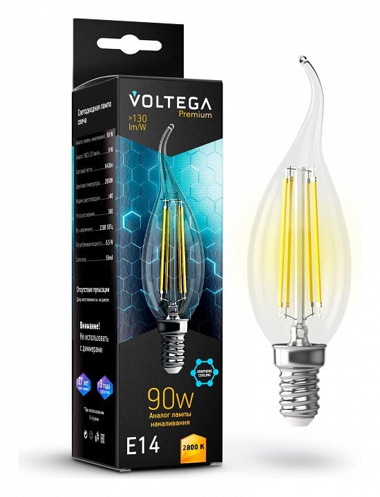 Лампа светодиодная Voltega Premium VG10-CW35E14warm9W-F. 