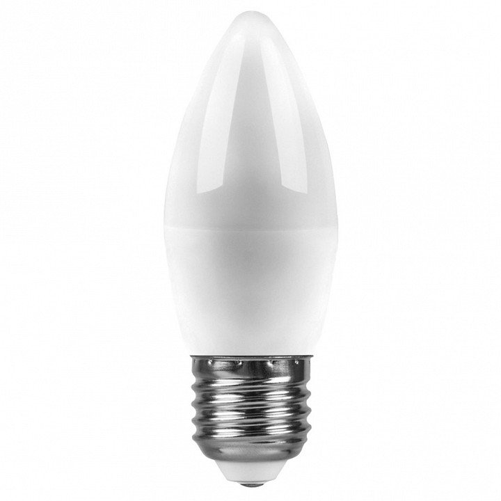 Лампа светодиодная Feron E27 5W 4000K Свеча Матовая LB-72 E27 5W 4000K 25765. 