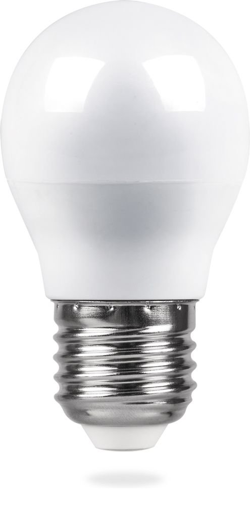 Лампа светодиодная Feron E27 5W 4000K Шар Матовая LB-38 25405. 