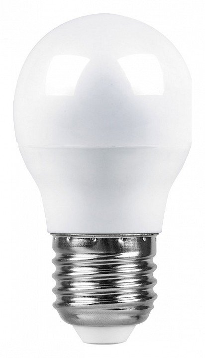 Лампа светодиодная Feron E27 9W 4000K Шар Матовая LB-550 25805. 