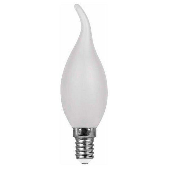 Лампа светодиодная филаментная Feron E14 7W 2700K Свеча на ветру Матовая LB-67 25786. 