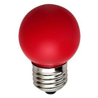 Лампа светодиодная Feron E27 1W красная 25116. 