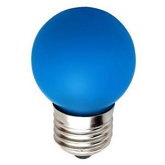 Лампа светодиодная Feron E27 1W синяя LB-3725118. 