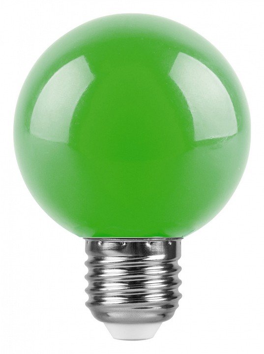 Лампа светодиодная Feron E27 3W зеленая LB-37125907. 