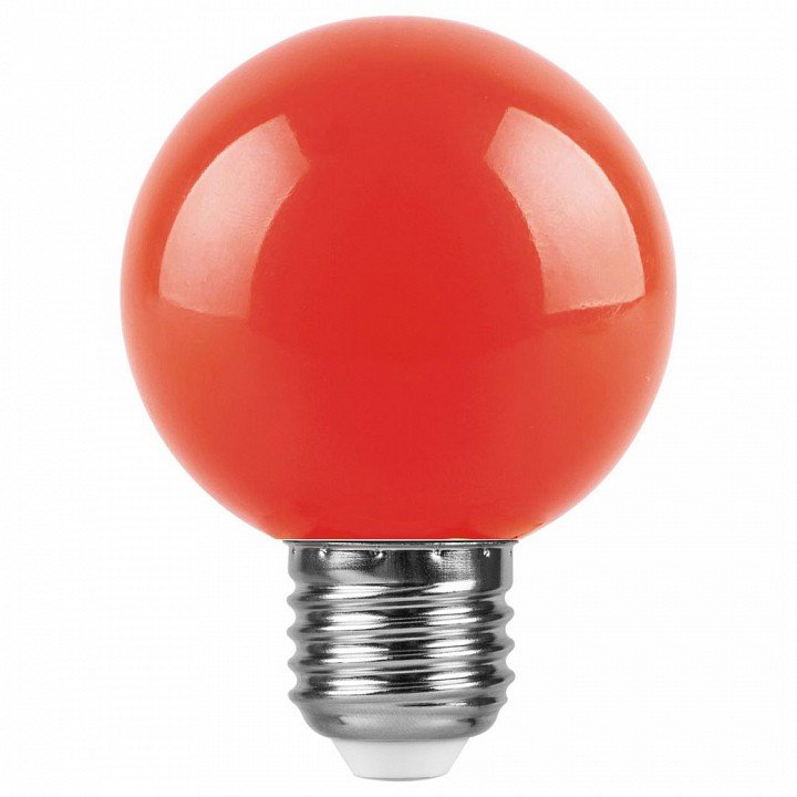 Лампа светодиодная Feron E27 3W красная LB-371 25905. 