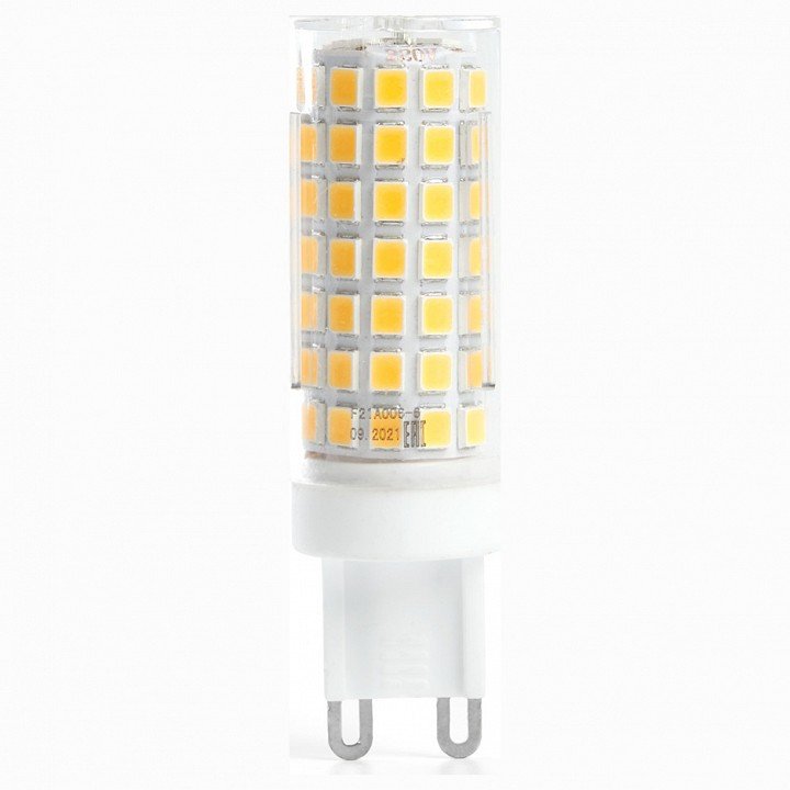 Лампа светодиодная Feron G9 9W 4000K прозрачная LB-434 38147. 