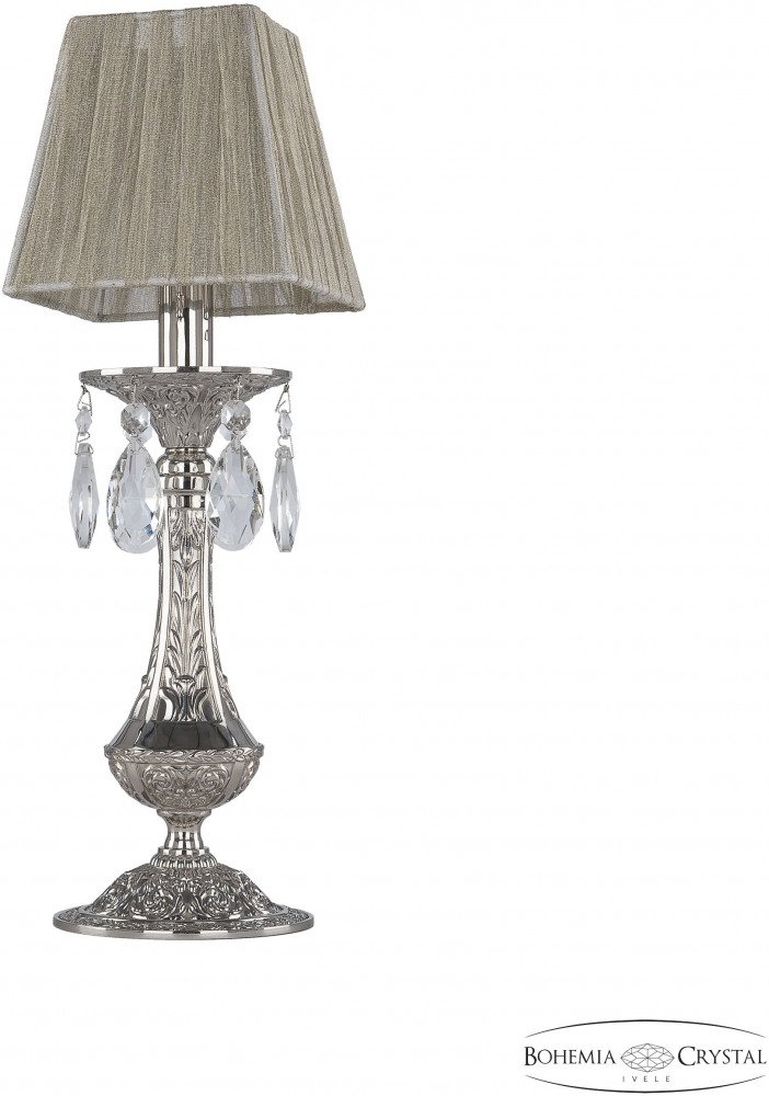 Интерьерная настольная лампа Bohemia Ivele Crystal Florence 71100L/1 Ni SQ6. 