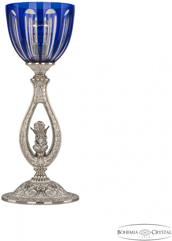 Интерьерная настольная лампа Bohemia Ivele Crystal Florence 71400L/15 NW P1 Clear-Blue/H-1H FA2S. 