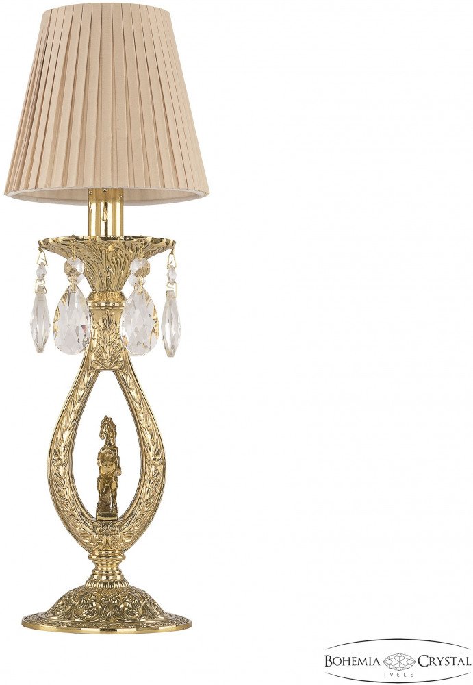 Интерьерная настольная лампа Bohemia Ivele Crystal Verona 72400L/1 G FH1S ST4. 
