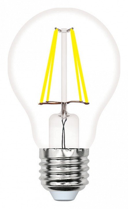 Лампа светодиодная филаментная Volpe E27 5W 3000K прозрачная LED-A60-5W/3000K/E27/CL/SLF UL-00008294. 
