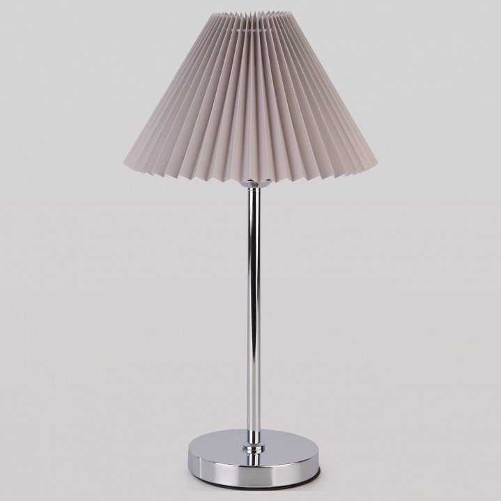 Интерьерная настольная лампа Eurosvet Peony 01132/1 хром/серый. 