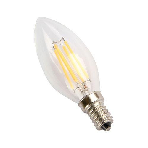 Лампа светодиодная филаментная Elvan E14 5W 4000K прозрачная E14-5W-6000K-CL-candle. 