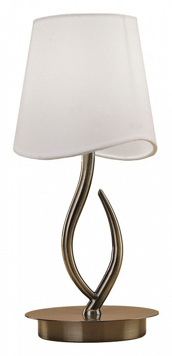 Настольная лампа Mantra Ninette Antique Brass - Cream Shade 1925. 