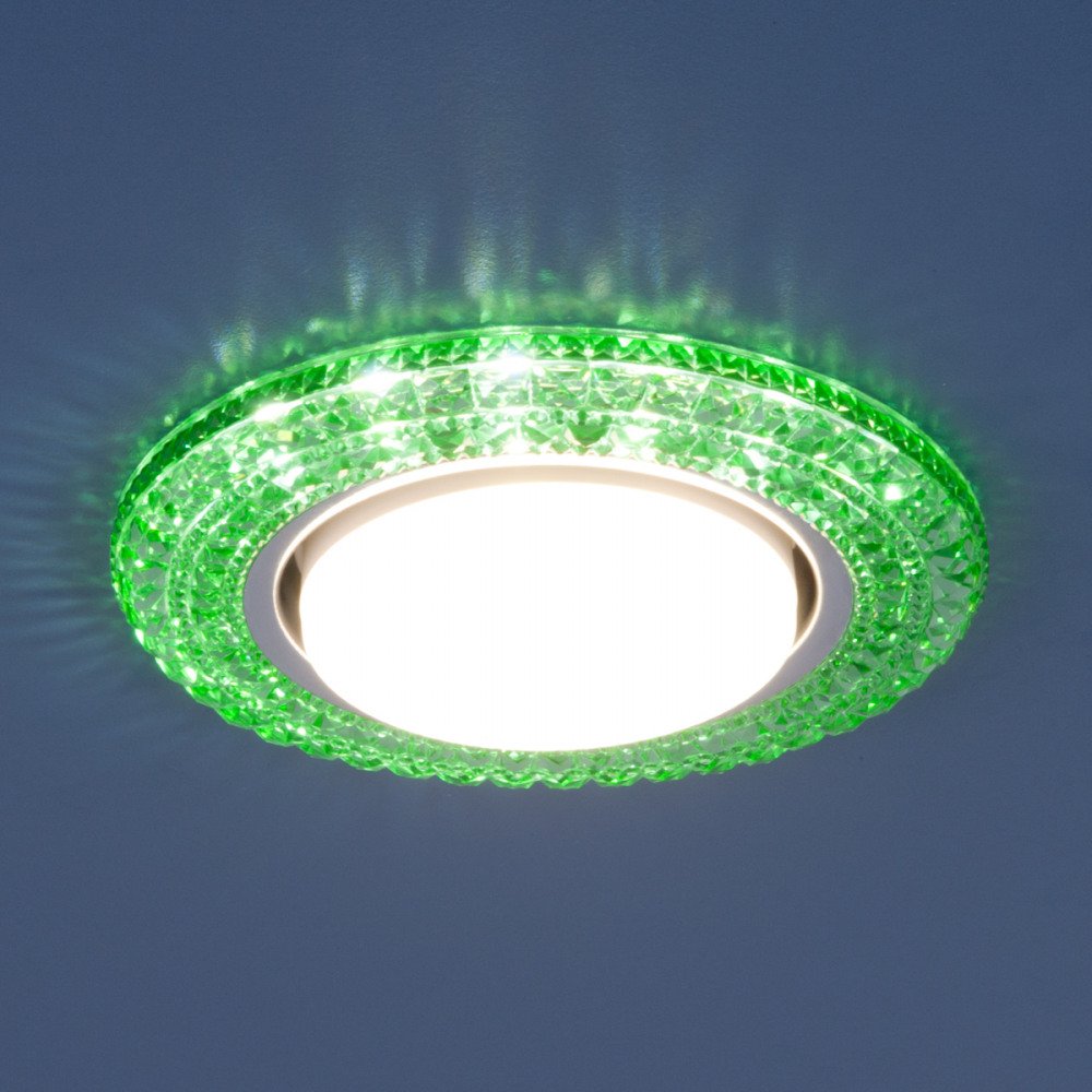 Точечный светильник  3030 GX53 GR зеленый. 
