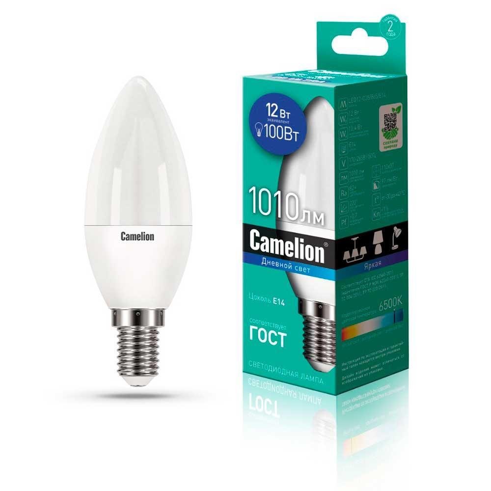 Лампа светодиодная Camelion E14 12W 6500K LED12-C35/865/E14 13691. 