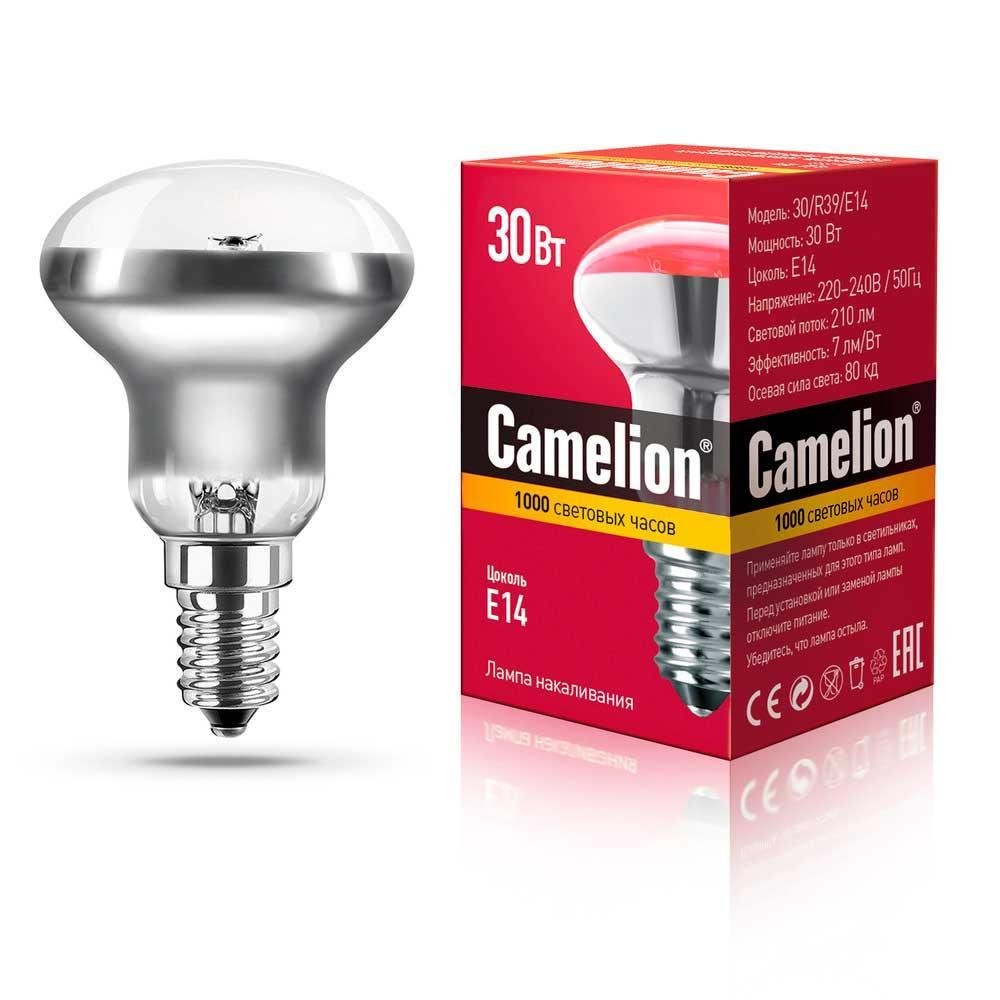 Лампа накаливания Camelion E14 30W 30/R39/E14 8976. 