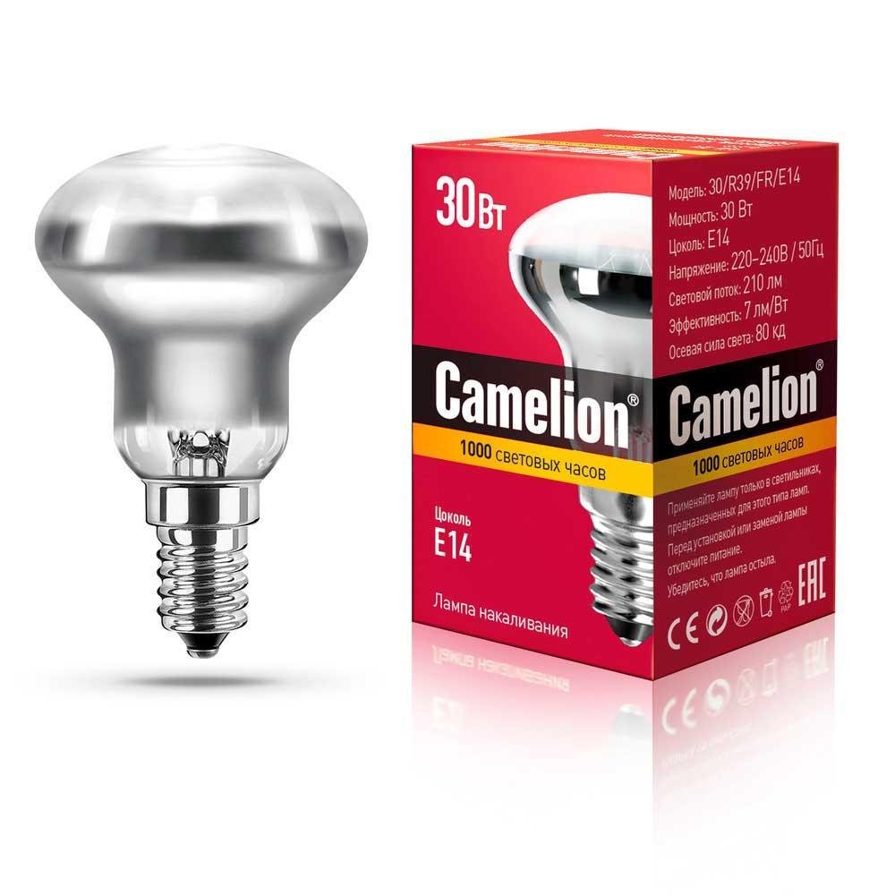 Лампа накаливания Camelion E14 30W 30/R39/FR/E14 12657. 