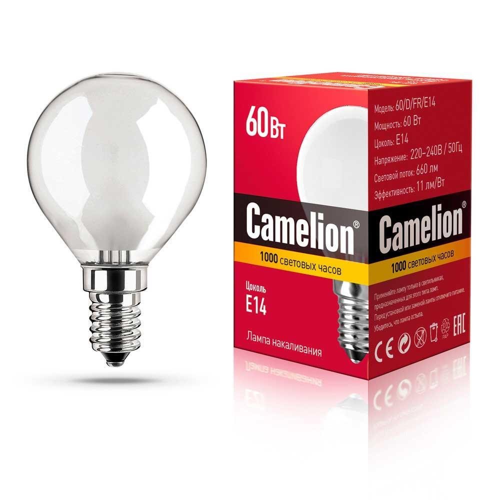 Лампа накаливания Camelion E14 60W 60/D/FR/E14 9870. 