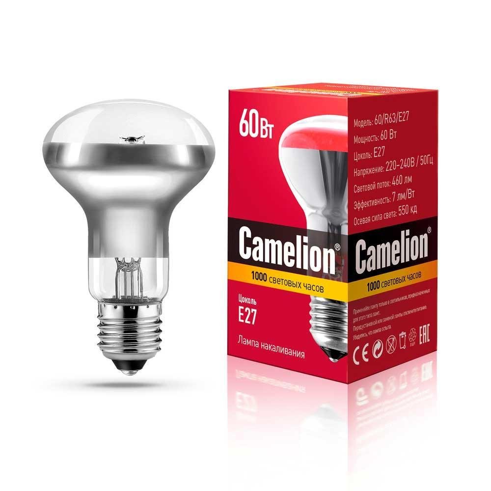 Лампа накаливания Camelion E27 60W 60/R63/E27 8980. 