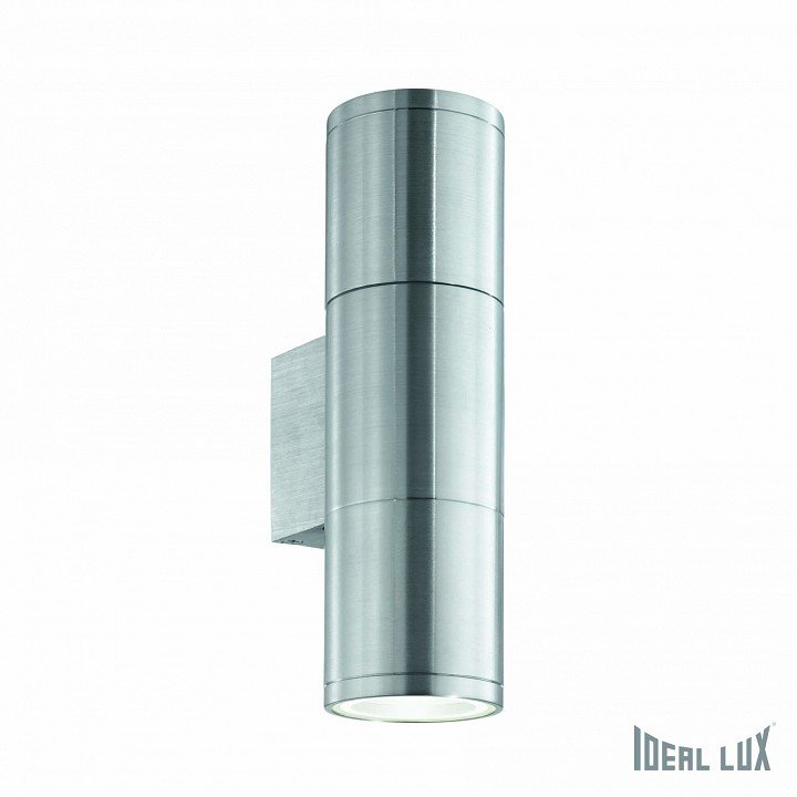 Уличный настенный светильник Ideal Lux Gun AP2 Small Alluminio. 