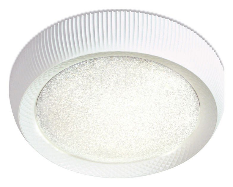 Потолочный светодиодный светильник Ambrella light Orbital Crystal Sand FS1240 WH/SD 48W D500. 