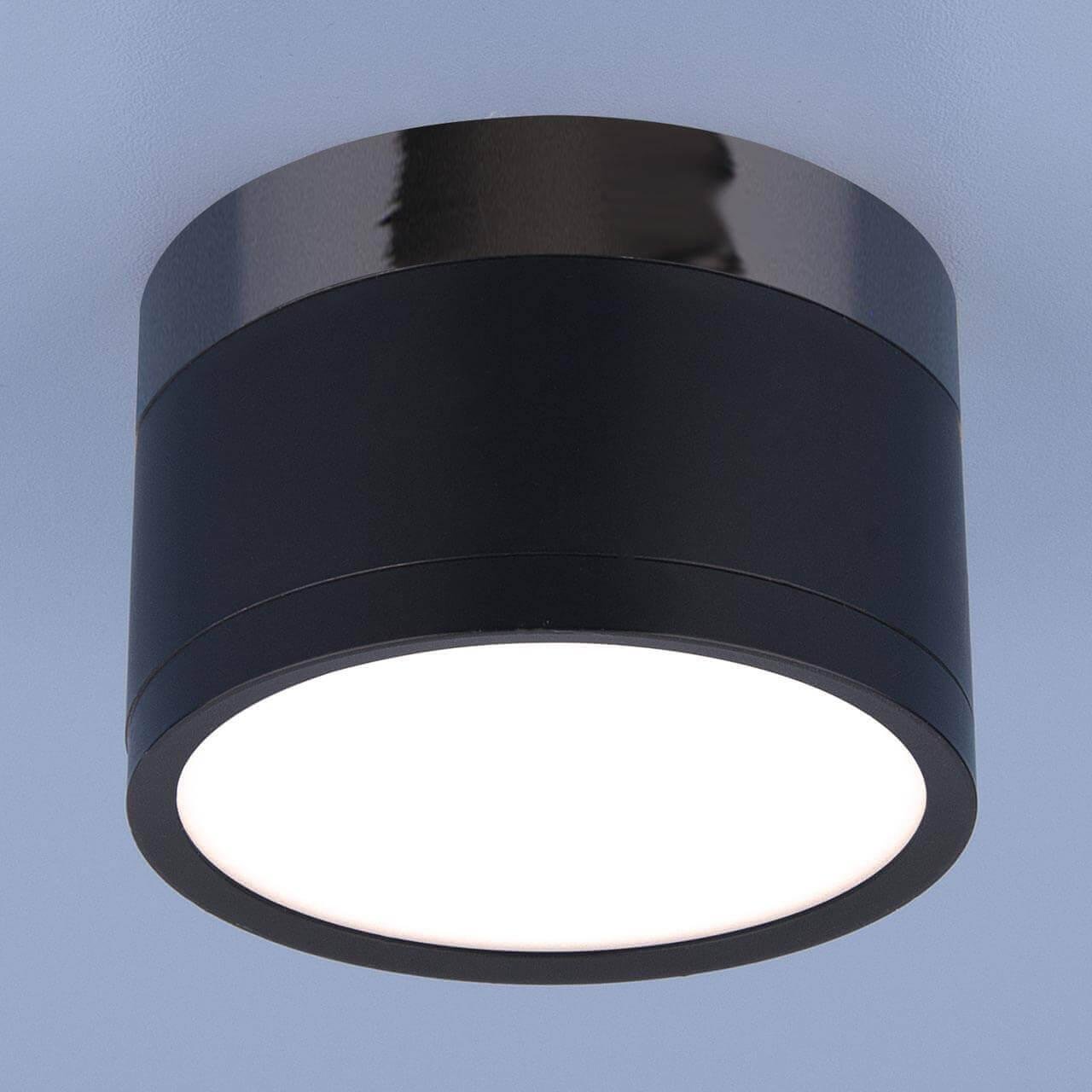 Потолочный светодиодный светильник Elektrostandard DLR029 10W 4200K черный матовый 4690389122019. 