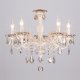 Подвесная люстра Eurosvet 3281/5 белый с золотом/тонированный хрусталь Strotskis. 