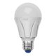 Лампа светодиодная Uniel (UL-00001522) E27 8W 3000K матовая LED-A60 8W/WW/E27/FR PLP01WH. 