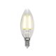 Лампа светодиодная Uniel (UL-00000199) E14 6W 3000K прозрачная LED-C35-6W/WW/E14/CL PLS02WH. 