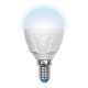 Лампа светодиодная Uniel (UL-00002417) E14 7W 4000K матовая LED-G45 7W/NW/E14/FR PLP01WH. 
