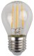 Лампа светодиодная филаментная ЭРА E27 5W 4000K прозрачная F-LED P45-5W-840-E27. 