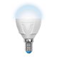 Лампа светодиодная Uniel (UL-00000692) E14 6W 4500K матовая LED-G45-6W/NW/E14/FR/DIM PLP01WH. 