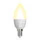 Лампа светодиодная Uniel диммируемая (UL-00004296) E14 7W 3000K матовая LED-C37 7W/3000K/E14/FR/DIM PLP01WH. 