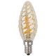 Лампа светодиодная филаментная ЭРА E14 5W 2700K золотая F-LED BTW-5W-827-E14 gold. 