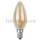 Лампа светодиодная филаментная ЭРА E14 7W 2700K золотая F-LED B35-7W-827-E14 gold. 
