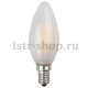 Лампа светодиодная филаментная ЭРА E14 7W 2700K матовая F-LED B35-7W-827-E14 frost. 