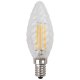 Лампа светодиодная филаментная ЭРА E14 7W 2700K прозрачная F-LED BTW-7W-827-E14. 