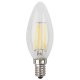 Лампа светодиодная филаментная ЭРА E14 7W 4000K прозрачная F-LED B35-7W-840-E14. 