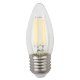 Лампа светодиодная филаментная ЭРА E27 5W 2700K прозрачная F-LED B35-5W-827-E27. 