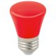 Лампа декоративная светодиодная (UL-00005638) Volpe E27 1W красная матовая LED-D45-1W/RED/E27/FR/С BELL. 