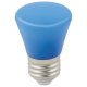 Лампа декоративная светодиодная (UL-00005639) Volpe E27 1W синяя матовая LED-D45-1W/BLUE/E27/FR/С BELL. 