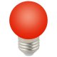 Лампа декоративная светодиодная (UL-00005646) Volpe E27 1W красная LED-G45-1W/RED/E27/FR/С. 