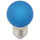 Лампа декоративная светодиодная (UL-00005647) Volpe E27 1W синяя LED-G45-1W/BLUE/E27/FR/С. 