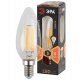 Лампа светодиодная филаментная ЭРА E14 5W 2700K свеча прозрачная F-LED B35-5W-827-E14. 