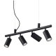 Подвесная люстра Ideal Lux Dynamite SP4 Nero. 