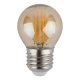 Лампа светодиодная филаментная ЭРА E27 9W 2700K золотая F-LED P45-9w-827-E27 gold Б0047025. 