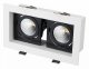Встраиваемый светильник Arlight CL-KARDAN-S180x102-2x9W Warm (WH-BK, 38 deg). 