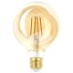 Лампа светодиодная филаментная ЭРА E27 7W 2400K прозрачная  F-LED G95-7W-824-E27 gold Б0047662. 