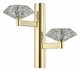 Бра Crystal Lux Rebeca AP2 Gold. 