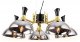 Подвесной светильник Ambrella light Traditional 5 TR9082/5 BK/GD/SM черный/золото/дымчатый E27/5 max 40W D750*750. 
